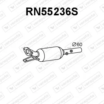 Filtre à particules / à suie, échappement VENEPORTE RN55236S