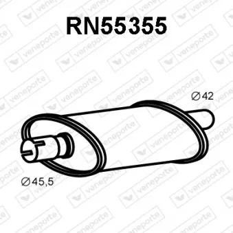 Silencieux central VENEPORTE RN55355