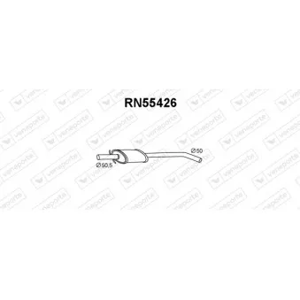 Silencieux avant VENEPORTE RN55426