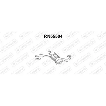 Silencieux avant VENEPORTE RN55504