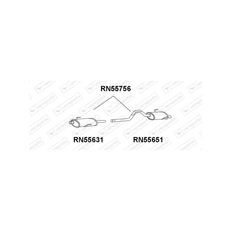 Silencieux arrière VENEPORTE RN55756