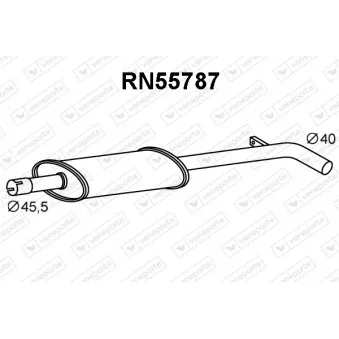 Silencieux central VENEPORTE RN55787