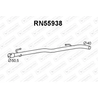 Tube de réparation, catalyseur VENEPORTE RN55938