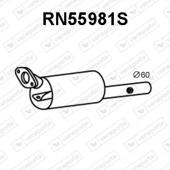 Filtre à particules / à suie, échappement VENEPORTE RN55981S