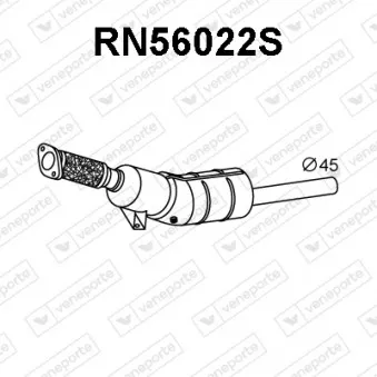Filtre à particules / à suie, échappement VENEPORTE RN56022S