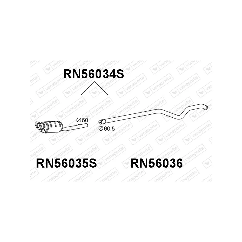 Filtre à particules / à suie, échappement VENEPORTE RN56034S