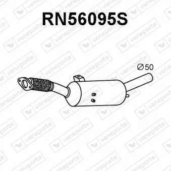 Filtre à particules / à suie, échappement VENEPORTE RN56095S