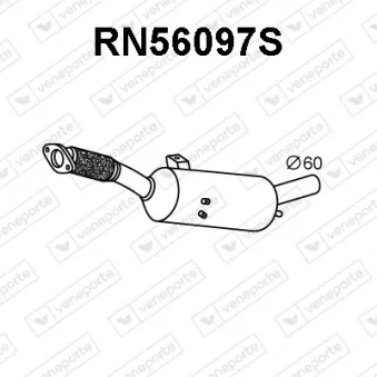 Filtre à particules / à suie, échappement VENEPORTE RN56097S
