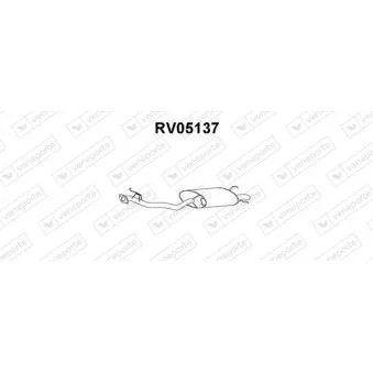 Silencieux arrière VENEPORTE RV05137