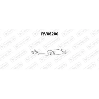 Silencieux arrière VENEPORTE RV05206