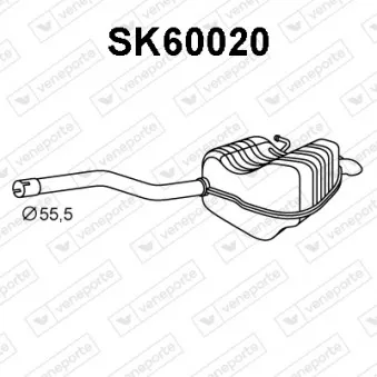 Silencieux arrière VENEPORTE SK60020