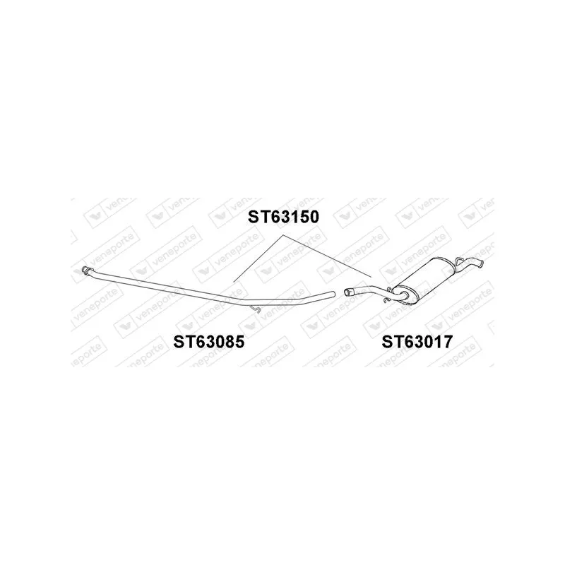 Silencieux arrière VENEPORTE ST63150