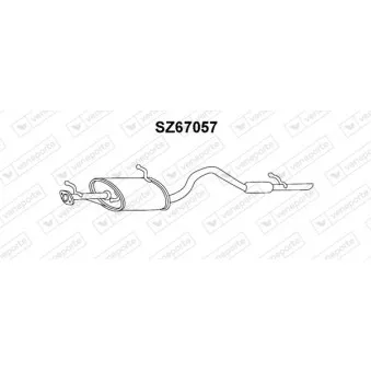 Silencieux arrière VENEPORTE SZ67057