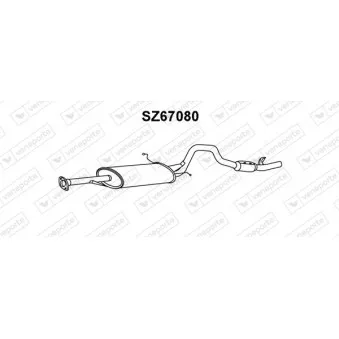 Silencieux arrière VENEPORTE SZ67080