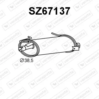 Silencieux arrière VENEPORTE SZ67137