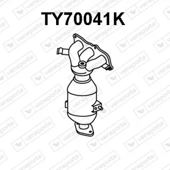 Catalyseur en coude VENEPORTE TY70041K