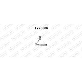 Tuyau d'échappement VENEPORTE TY70086