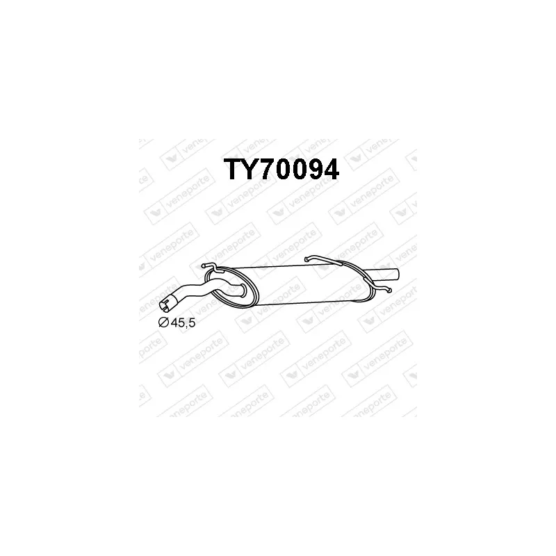 Silencieux arrière VENEPORTE TY70094