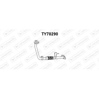 Tuyau d'échappement VENEPORTE TY70290