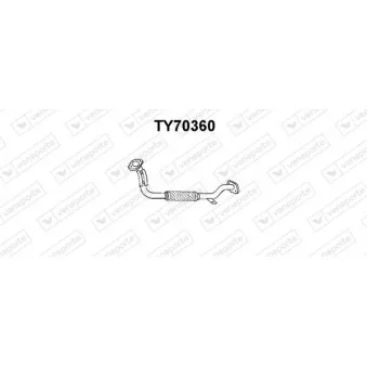 Tuyau d'échappement VENEPORTE TY70360