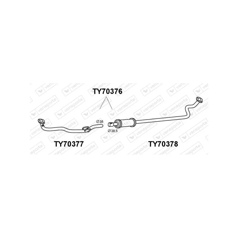 Silencieux avant VENEPORTE TY70376