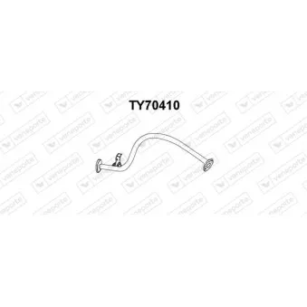 Tuyau d'échappement VENEPORTE TY70410