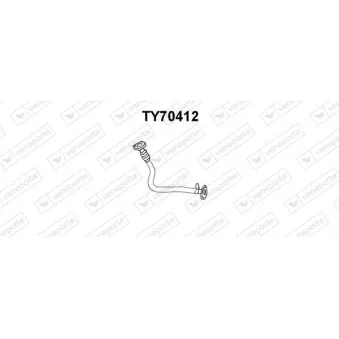 Tuyau d'échappement VENEPORTE TY70412