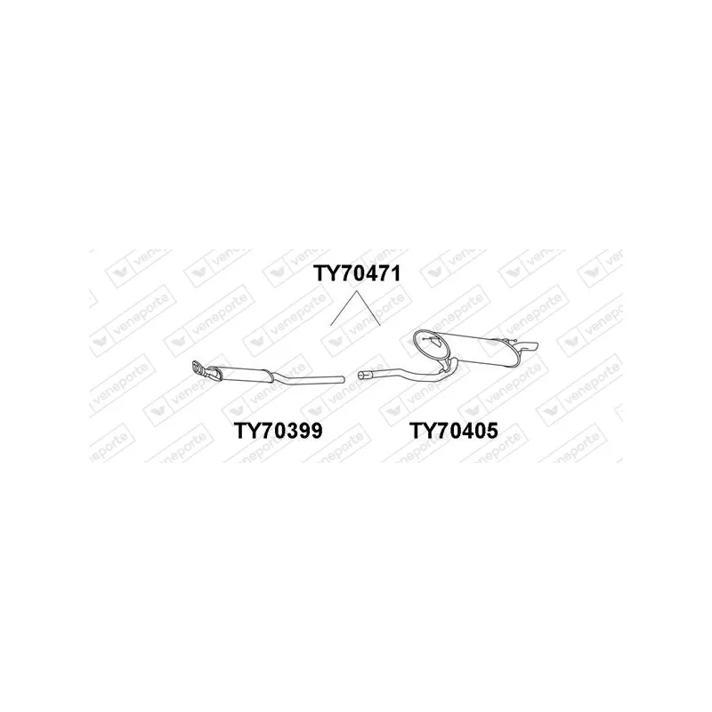 Silencieux avant VENEPORTE TY70471