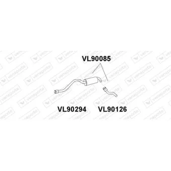Silencieux arrière VENEPORTE VL90085