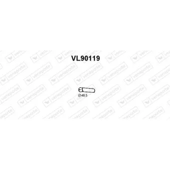Tuyau d'échappement VENEPORTE VL90119