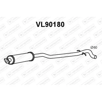 Silencieux central VENEPORTE VL90180