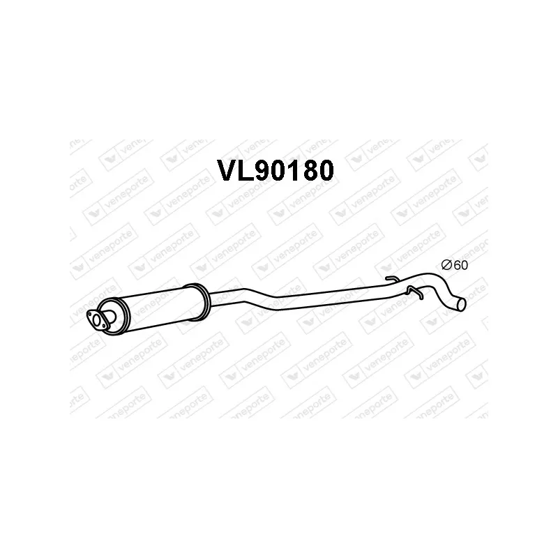 Silencieux central VENEPORTE VL90180
