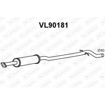 Silencieux central VENEPORTE VL90181