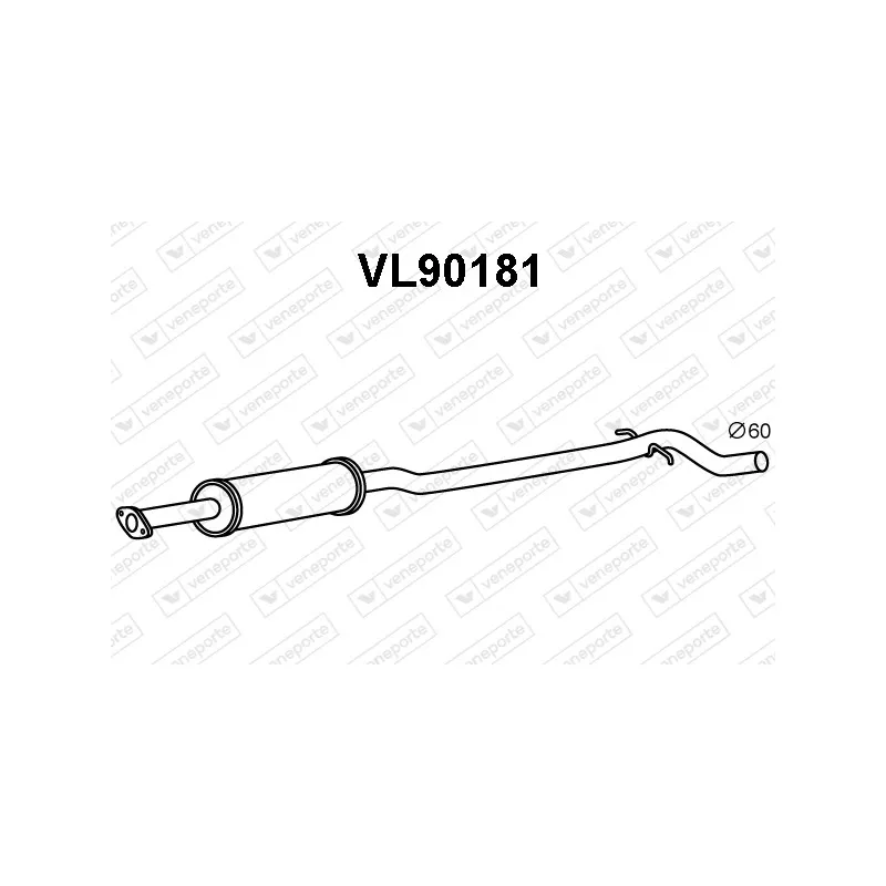 Silencieux central VENEPORTE VL90181