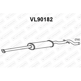 Silencieux central VENEPORTE VL90182