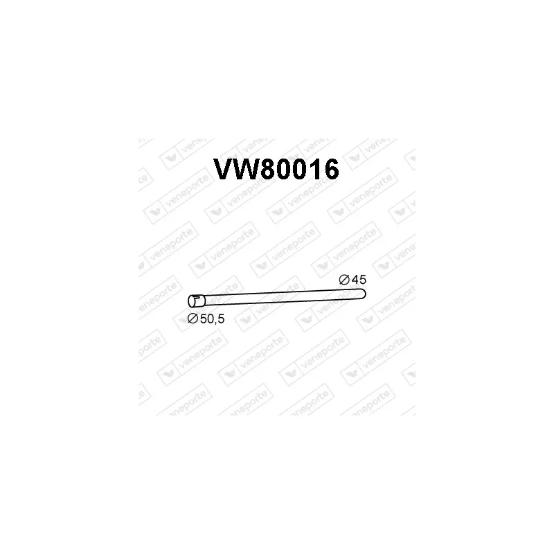 Tuyau d'échappement VENEPORTE VW80016