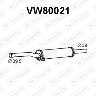 Silencieux central VENEPORTE VW80021