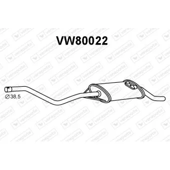 Silencieux arrière VENEPORTE VW80022