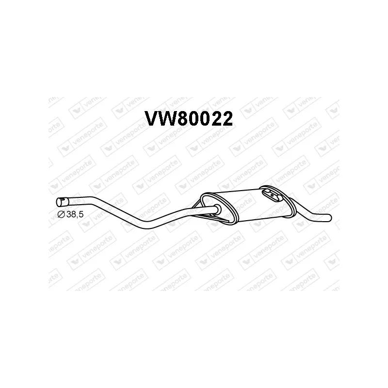 Silencieux arrière VENEPORTE VW80022