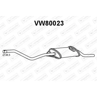 Silencieux arrière VENEPORTE VW80023