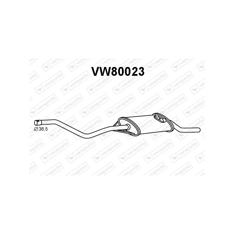 Silencieux arrière VENEPORTE VW80023