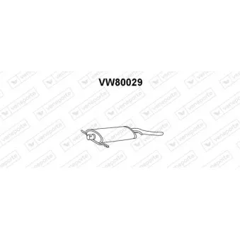 Silencieux arrière VENEPORTE VW80029