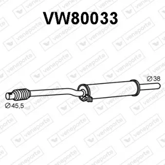 Silencieux central VENEPORTE VW80033