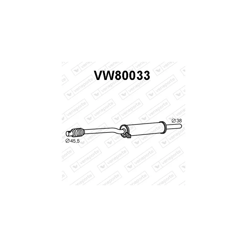 Silencieux central VENEPORTE VW80033