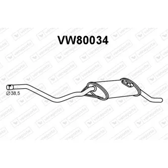 Silencieux arrière VENEPORTE VW80034