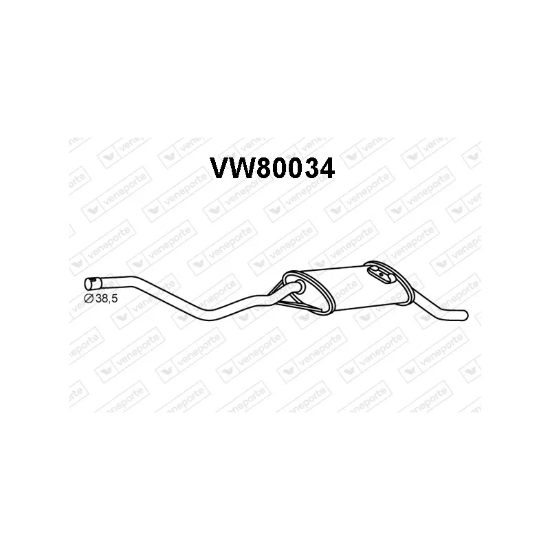 Silencieux arrière VENEPORTE VW80034