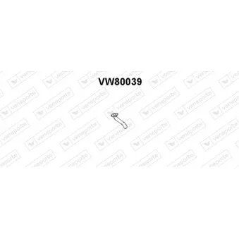 Tuyau d'échappement VENEPORTE VW80039