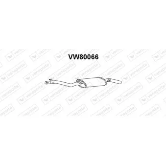 Silencieux arrière VENEPORTE VW80066