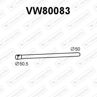 Tuyau d'échappement VENEPORTE VW80083