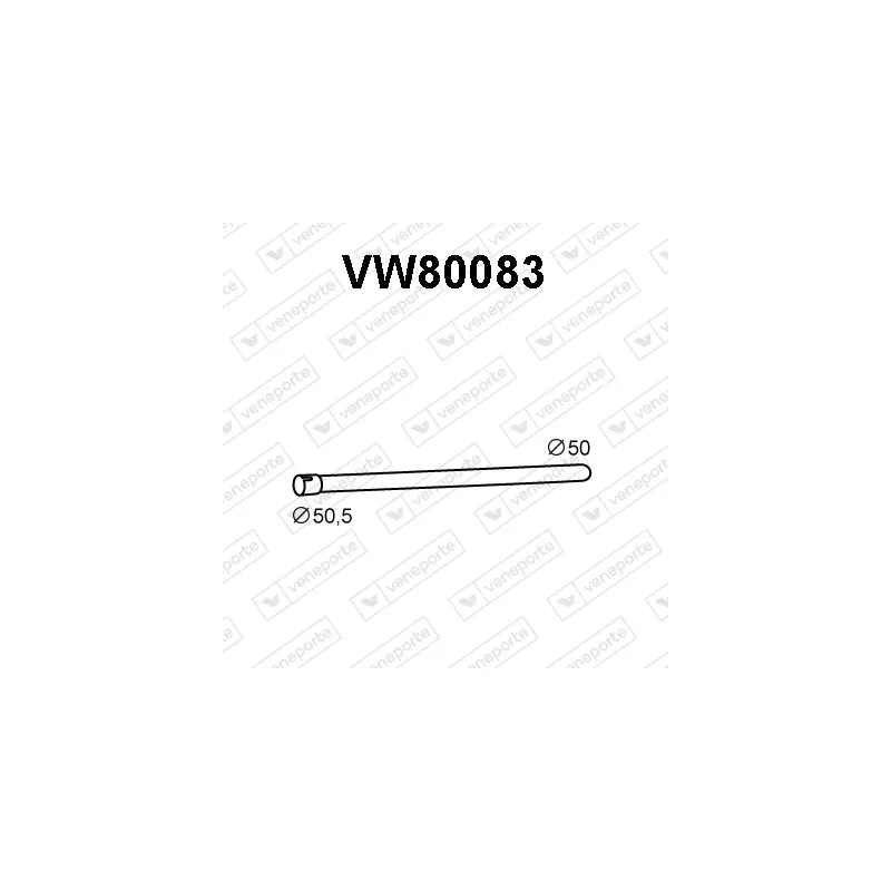 Tuyau d'échappement VENEPORTE VW80083
